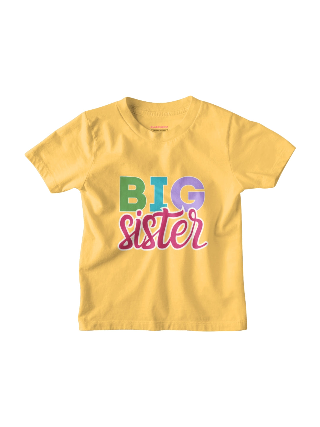 Big Sister Typography Cotton T-Shirt for Kids
