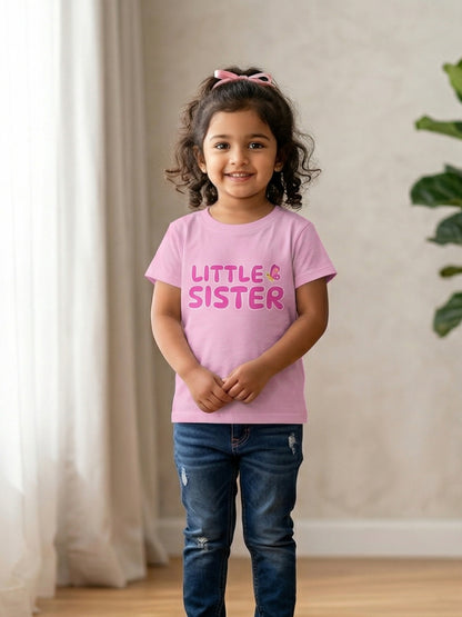 Little Sister Butterfly Kids Cotton T-shirt