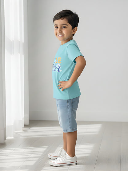 Little Brother Cotton T-Shirt for Kids Boys