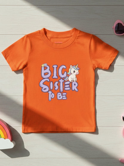 Big Sister To Be Unicorn Kids Cotton T-shirt 🦄