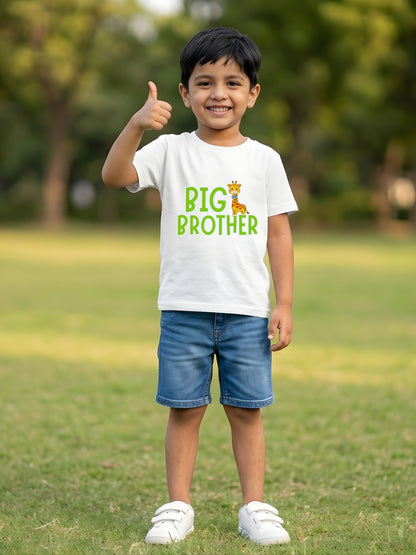 Big Brother Giraffe Kids Cotton T-shirt