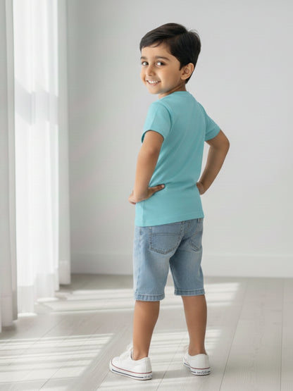 Little Brother Cotton T-Shirt for Kids Boys