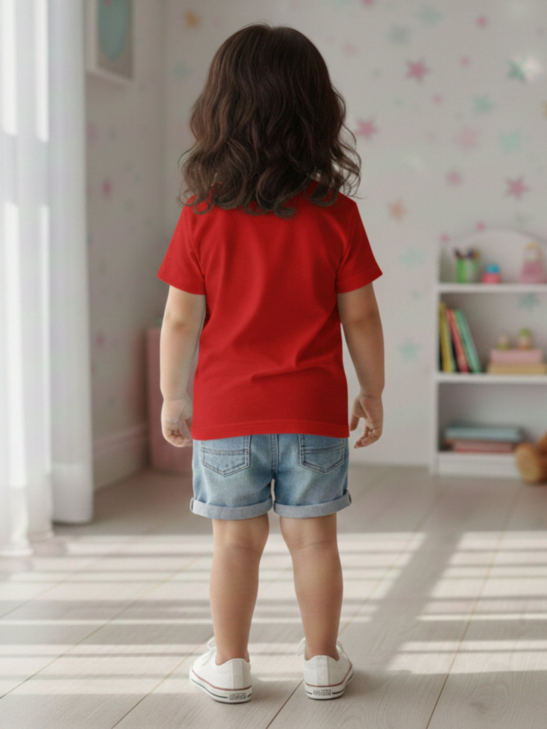 Little Sister Typography Cotton T-Shirt for Kids