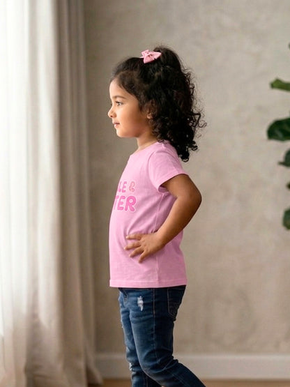 Little Sister Butterfly Kids Cotton T-shirt