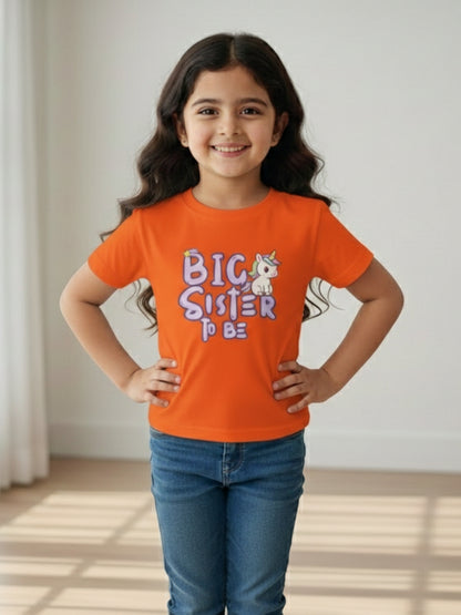 Big Sister To Be Unicorn Kids Cotton T-shirt 🦄