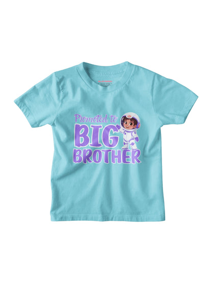 Promoted to Big Brother Astronaut Cotton T-Shirt for Kids