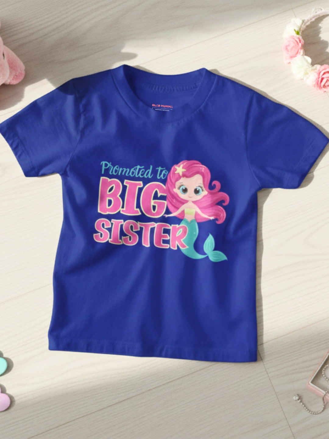 Promoted to Big Sister Mermaid Kids Cotton T-shirt