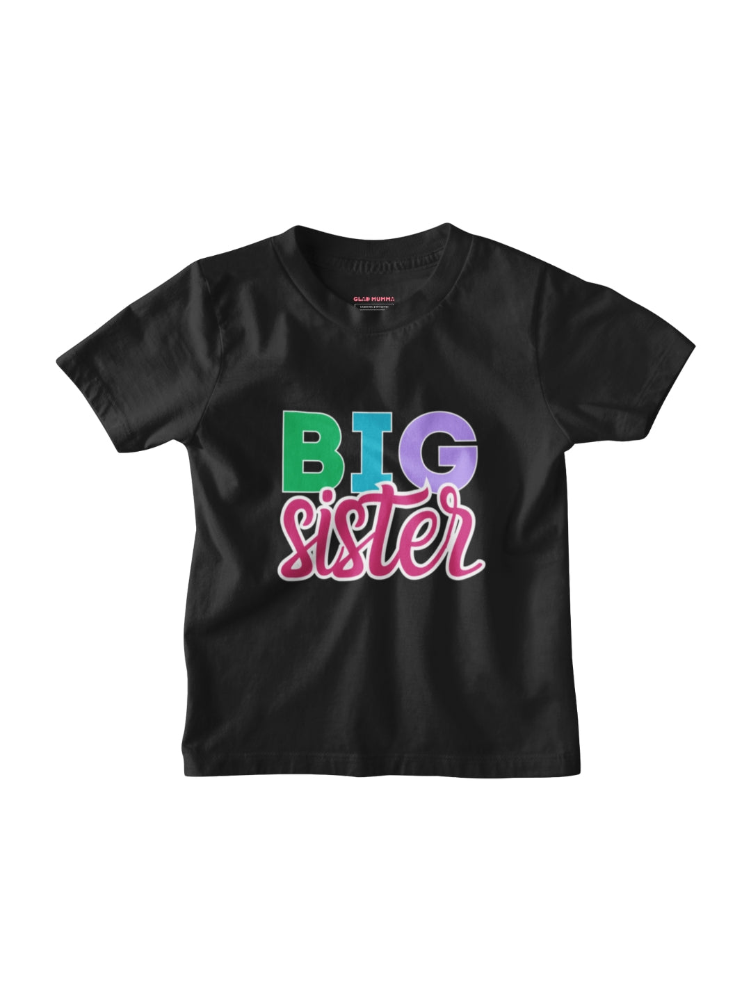 Big Sister Typography Cotton T-Shirt for Kids