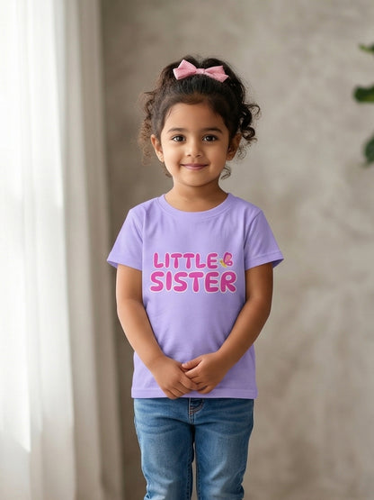 Little Sister Butterfly Kids Cotton T-shirt