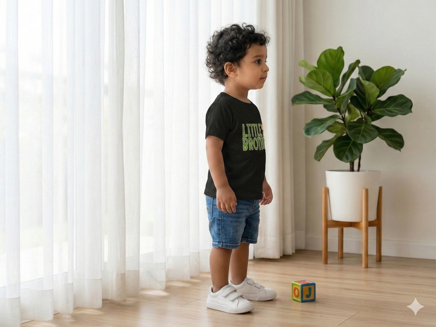 Little Brother Giraffe Kids Cotton T-shirt