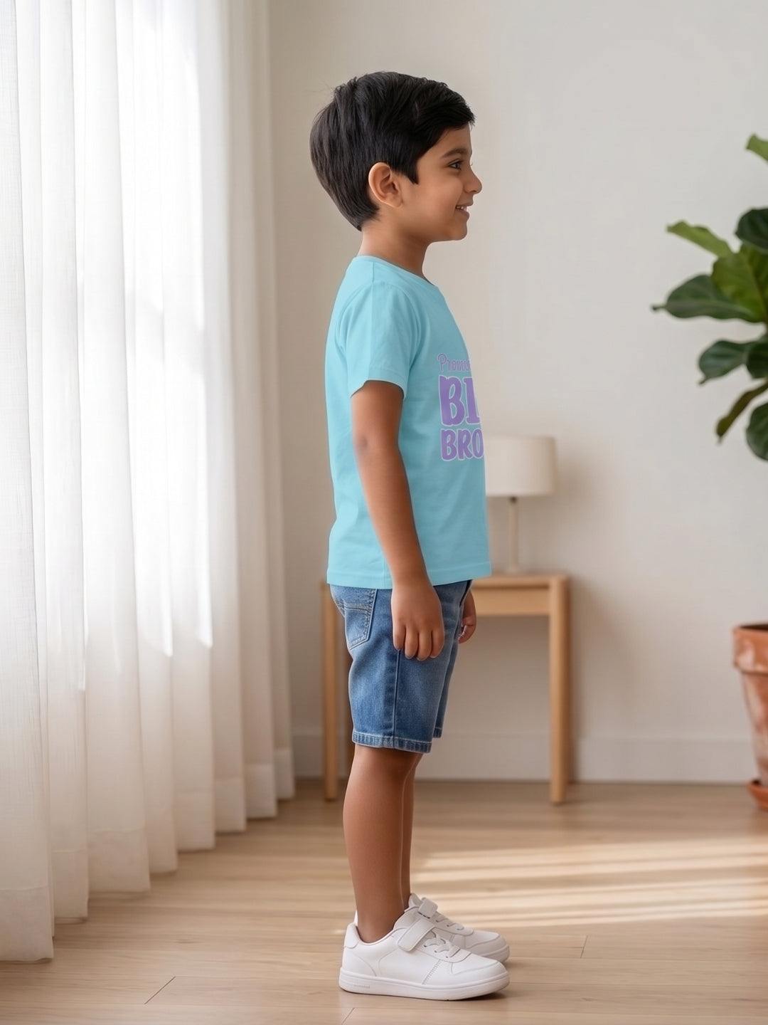 Promoted to Big Brother Astronaut Cotton T-Shirt for Kids