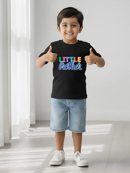 Little Brother Cotton T-Shirt for Kids Boys