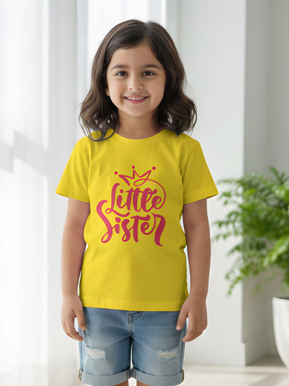 Little Sister Crown Kids Cotton T-Shirt
