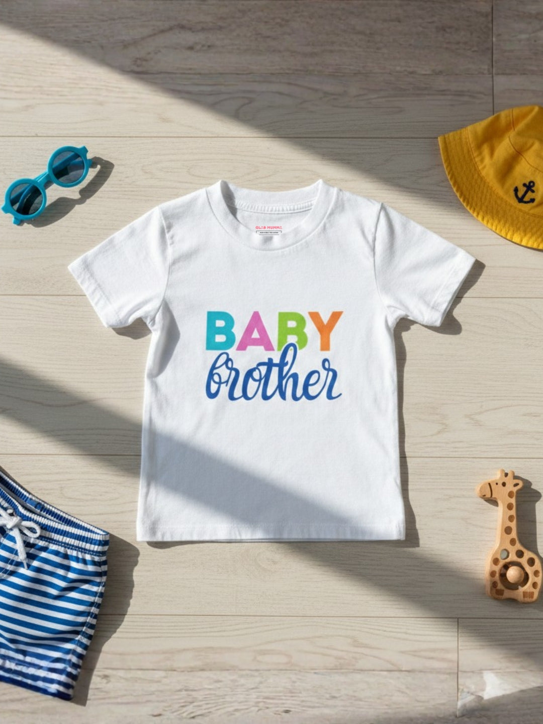 Baby Brother Typography Cotton T-Shirt for Kids