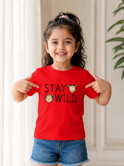 Stay Wild Kids Cotton T-Shirt
