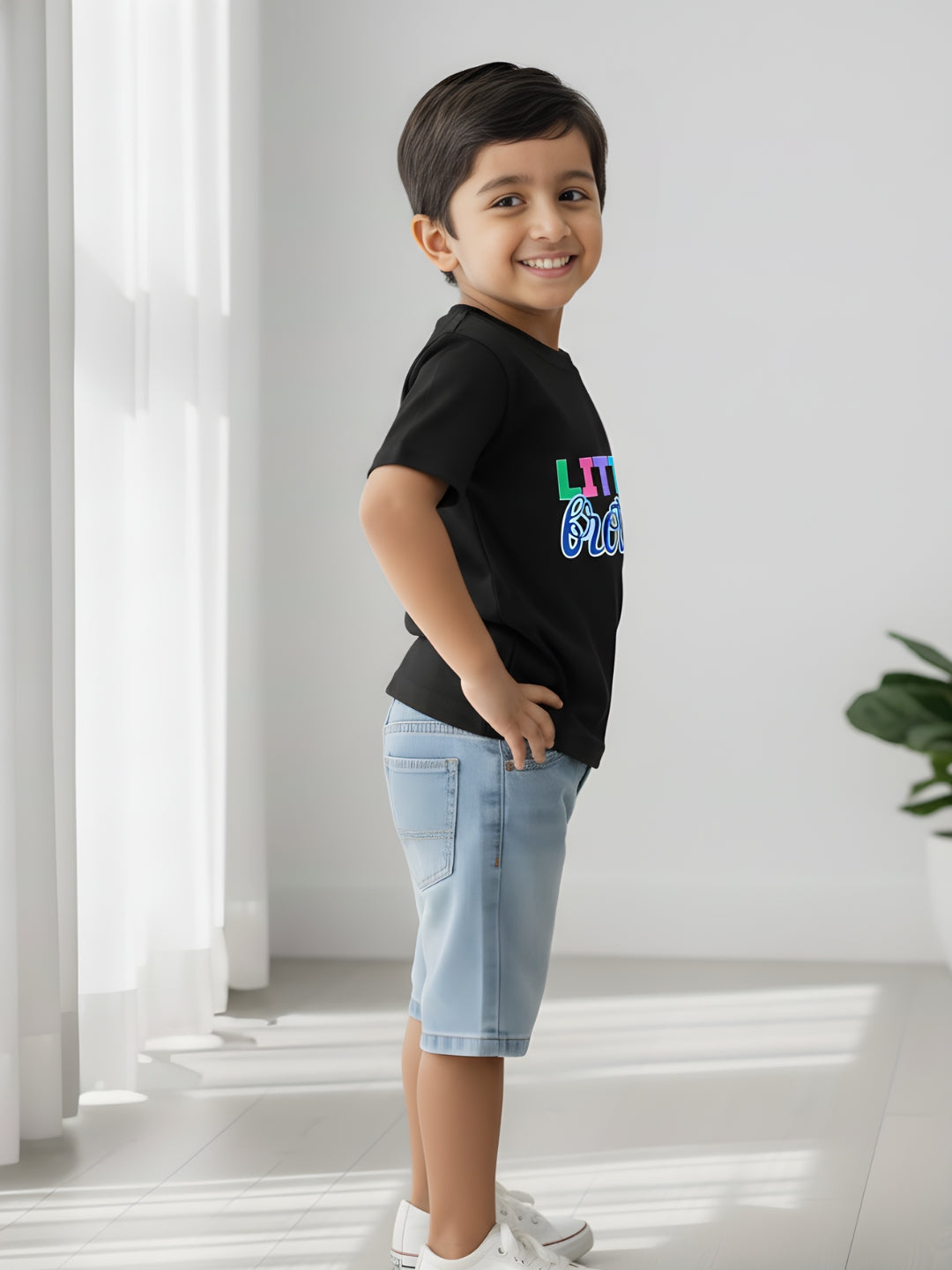 Little Brother Cotton T-Shirt for Kids Boys