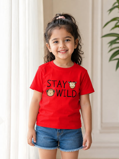 Stay Wild Kids Cotton T-Shirt