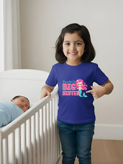 Promoted to Big Sister Mermaid Kids Cotton T-shirt