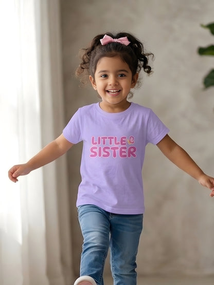Little Sister Butterfly Kids Cotton T-shirt