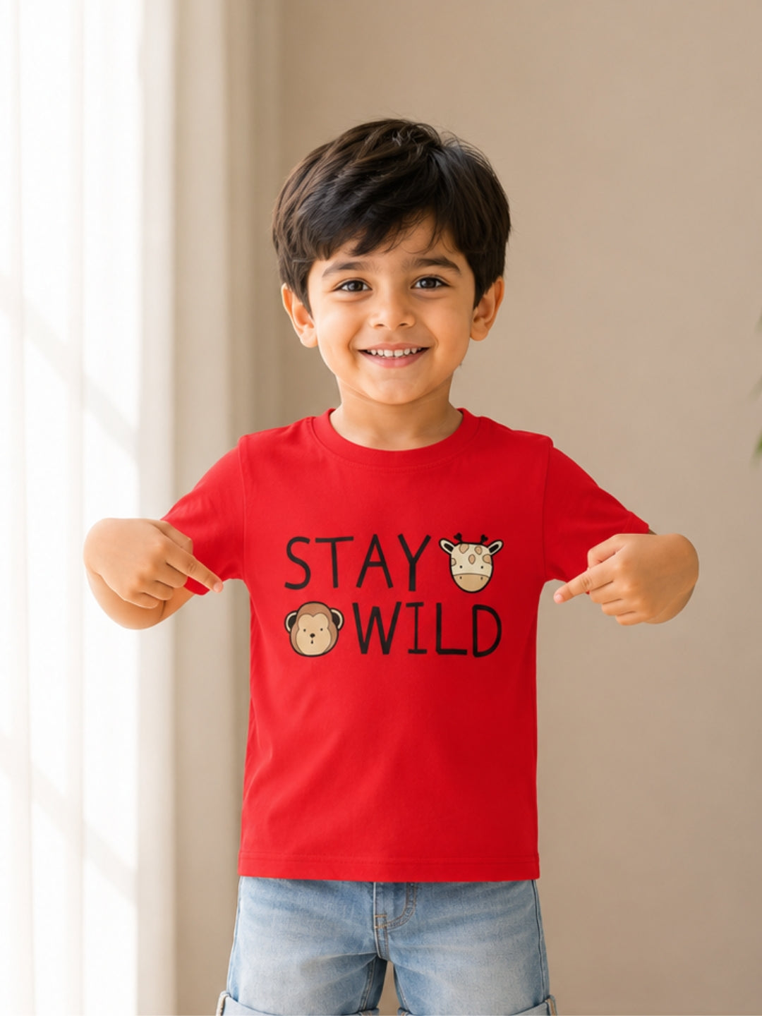 Stay Wild Kids Cotton T-Shirt