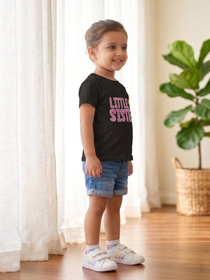 Little Sister Giraffe Print Kids T-shirt