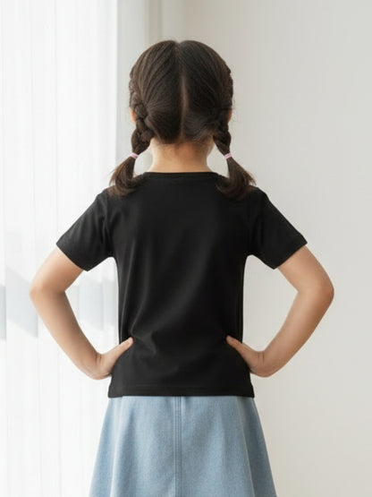 Big Sister Typography Cotton T-Shirt for Kids