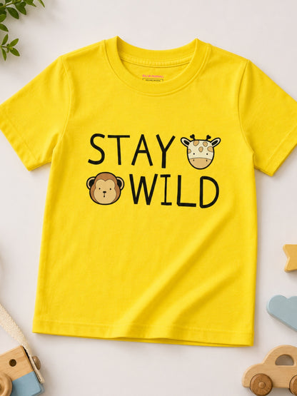 Stay Wild Kids Cotton T-Shirt