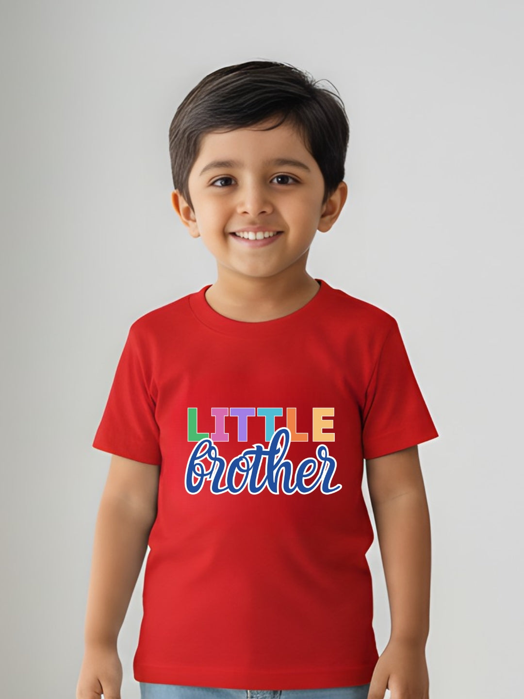 Little Brother Cotton T-Shirt for Kids Boys