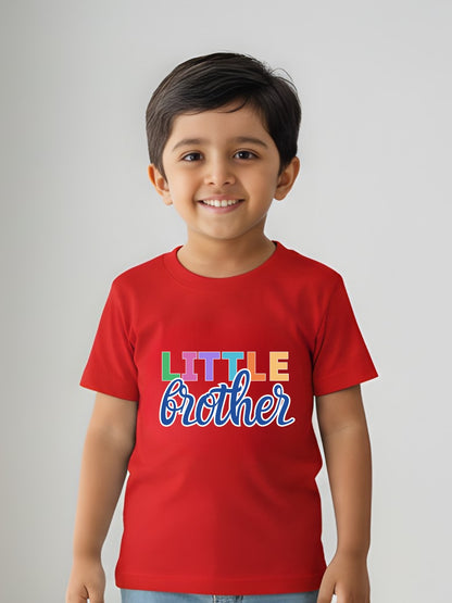Little Brother Cotton T-Shirt for Kids Boys