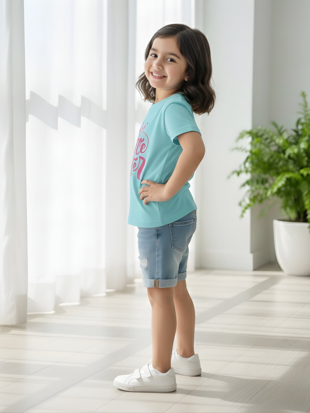 Little Sister Crown Kids Cotton T-Shirt