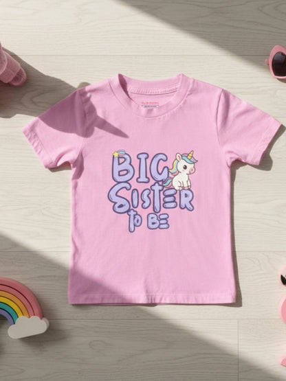 Big Sister To Be Unicorn Kids Cotton T-shirt 🦄