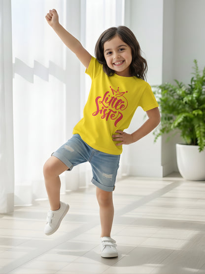 Little Sister Crown Kids Cotton T-Shirt