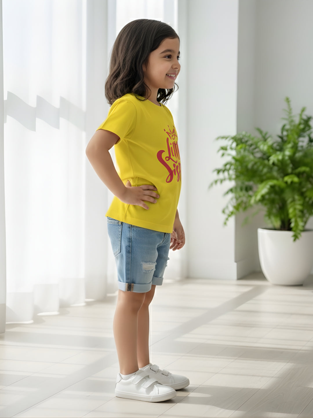 Little Sister Crown Kids Cotton T-Shirt
