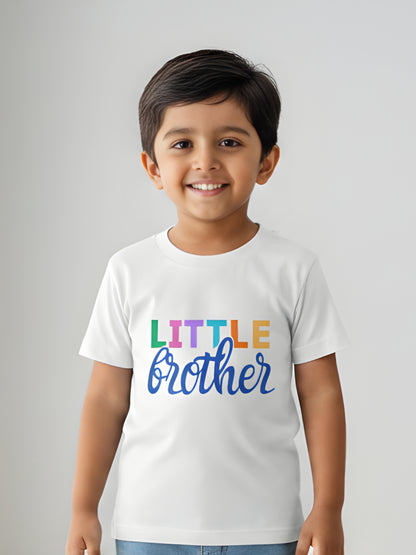 Little Brother Cotton T-Shirt for Kids Boys