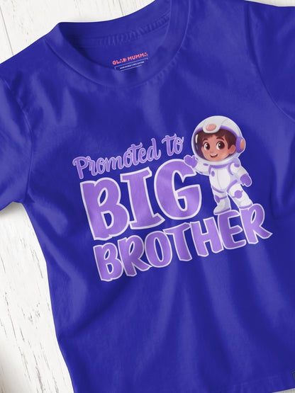 Promoted to Big Brother Astronaut Cotton T-Shirt for Kids