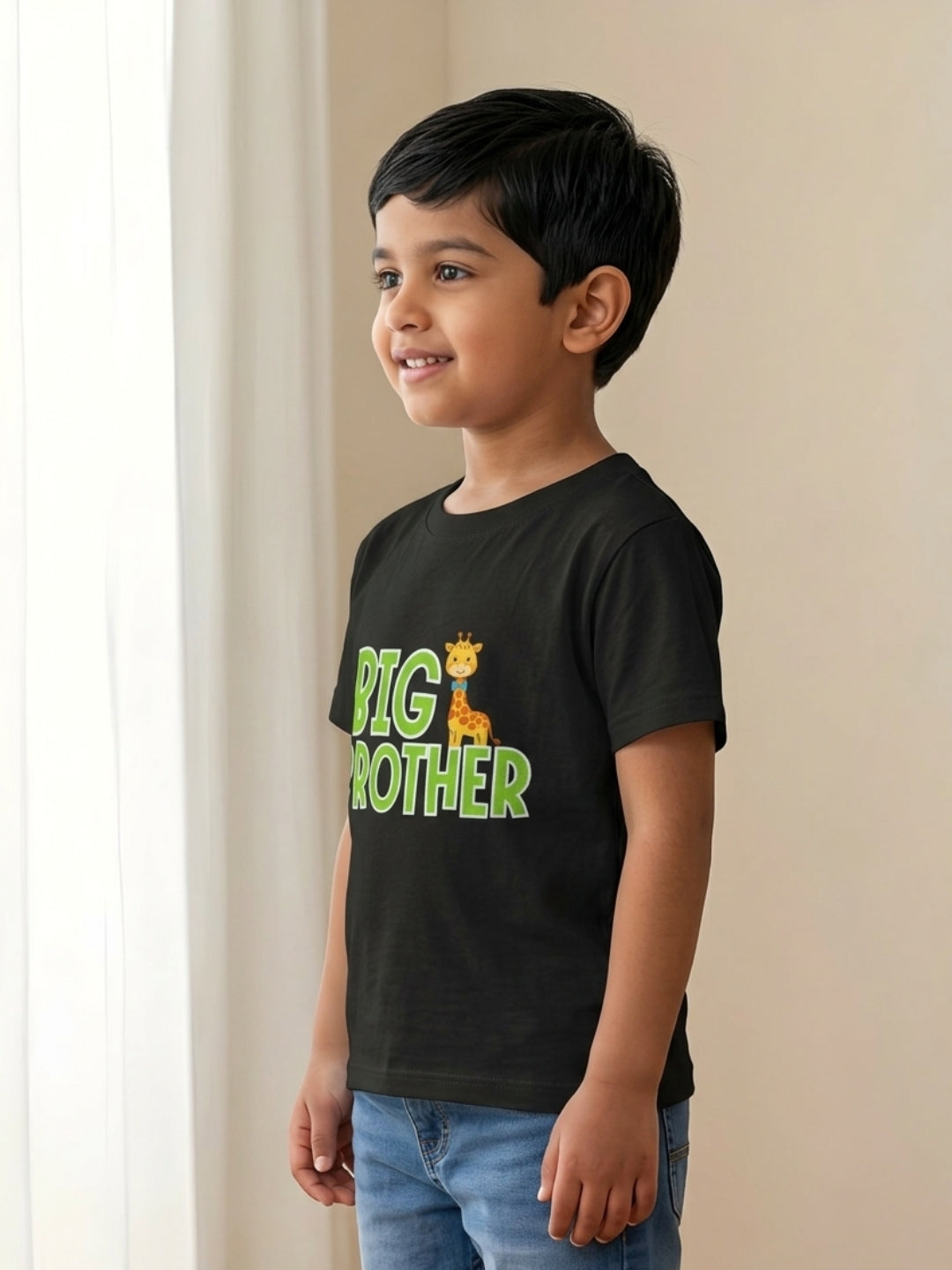 Big Brother Giraffe Kids Cotton T-shirt