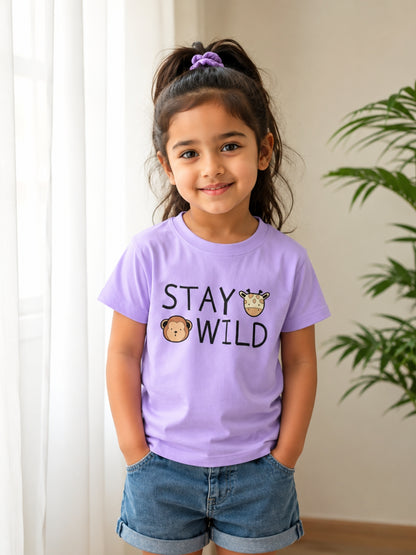 Stay Wild Kids Cotton T-Shirt