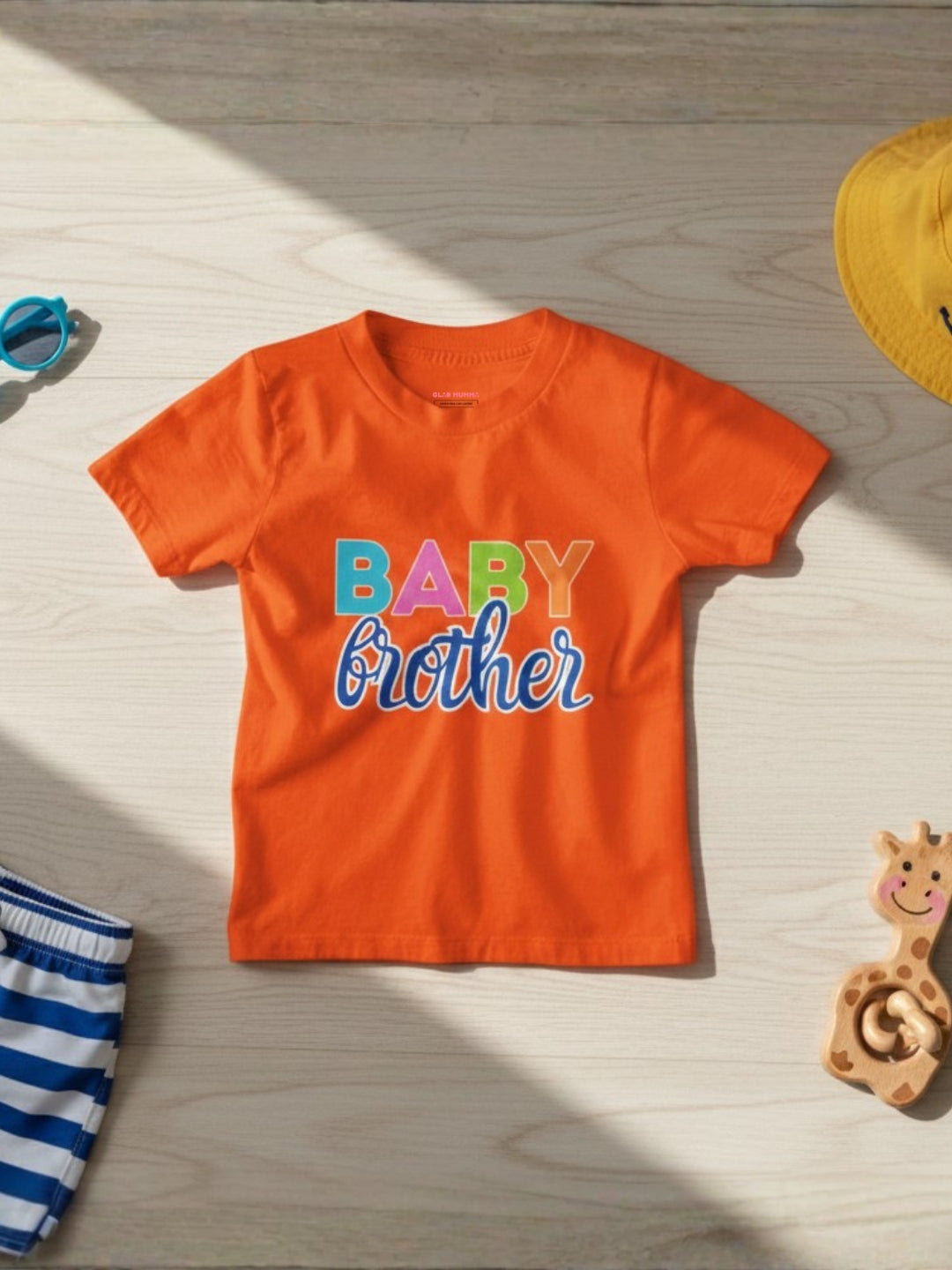 Baby Brother Typography Cotton T-Shirt for Kids