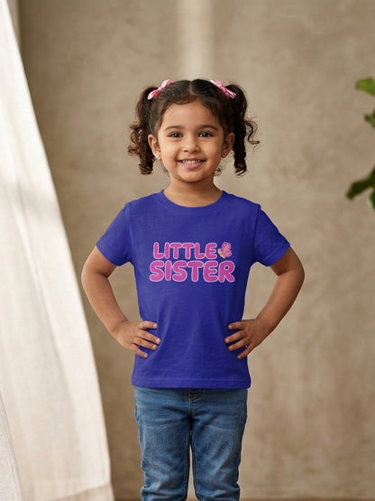 Little Sister Butterfly Kids Cotton T-shirt