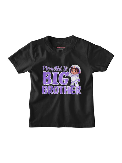Promoted to Big Brother Astronaut Cotton T-Shirt for Kids