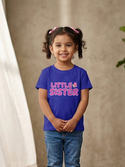 Little Sister Butterfly Kids Cotton T-shirt