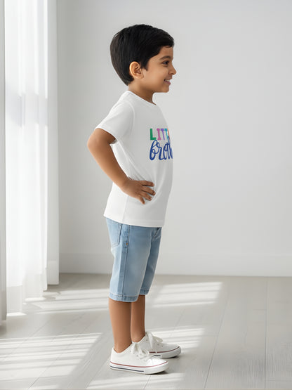 Little Brother Cotton T-Shirt for Kids Boys