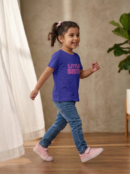 Little Sister Butterfly Kids Cotton T-shirt