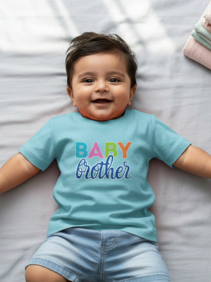 Baby Brother Typography Cotton T-Shirt for Kids