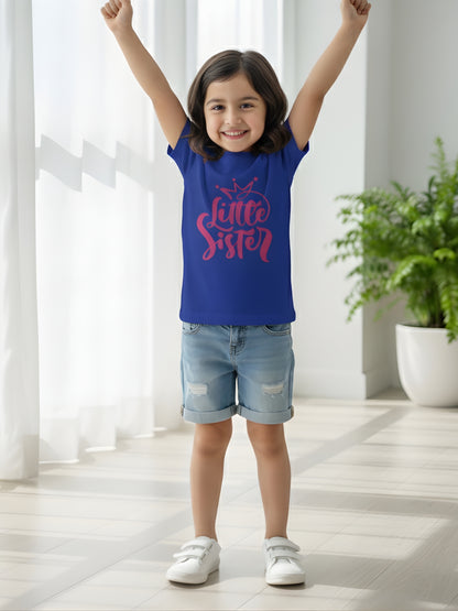 Little Sister Crown Kids Cotton T-Shirt