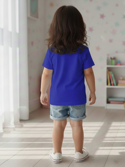 Little Sister Typography Cotton T-Shirt for Kids