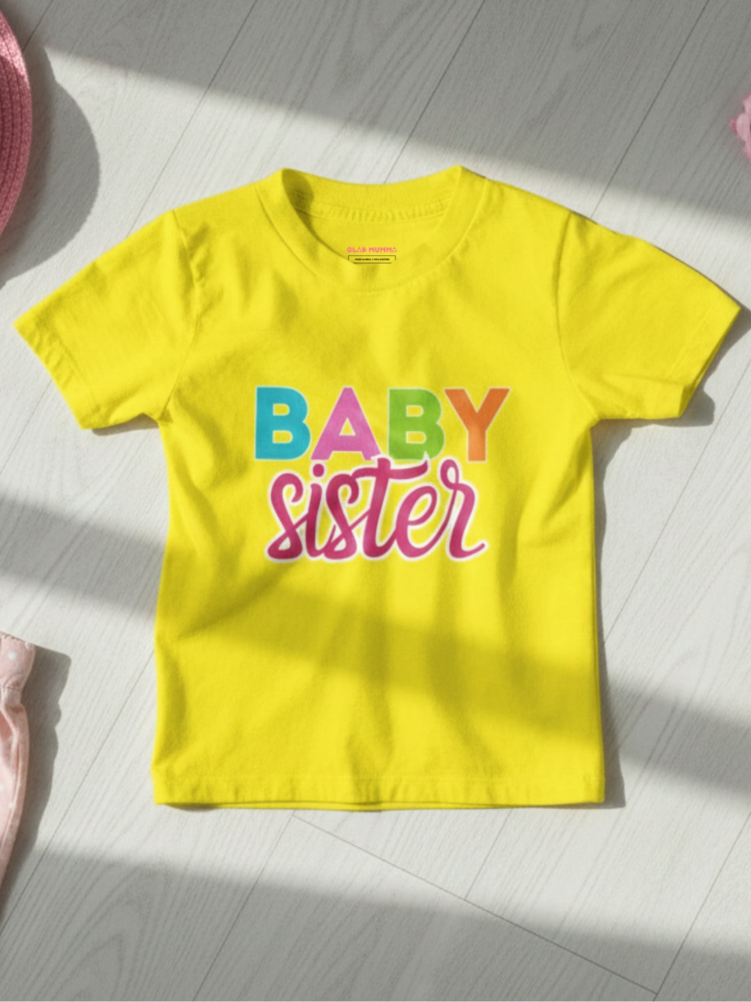 Baby Sister Typography Cotton T-Shirt for Kids