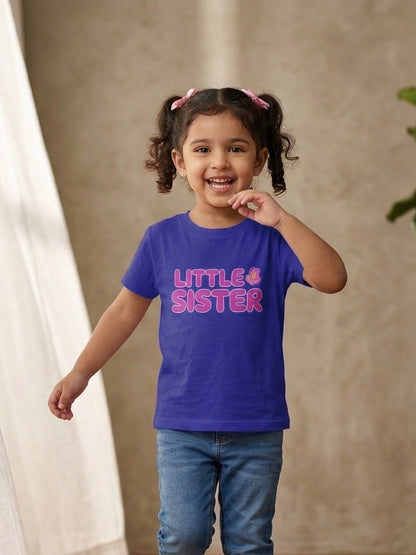 Little Sister Butterfly Kids Cotton T-shirt