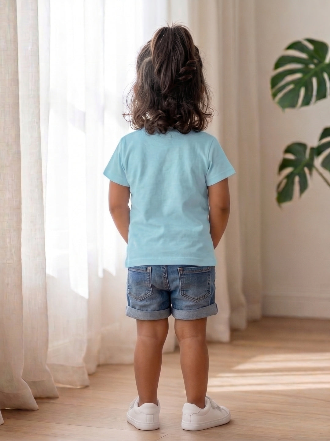 Little Sister Giraffe Print Kids T-shirt