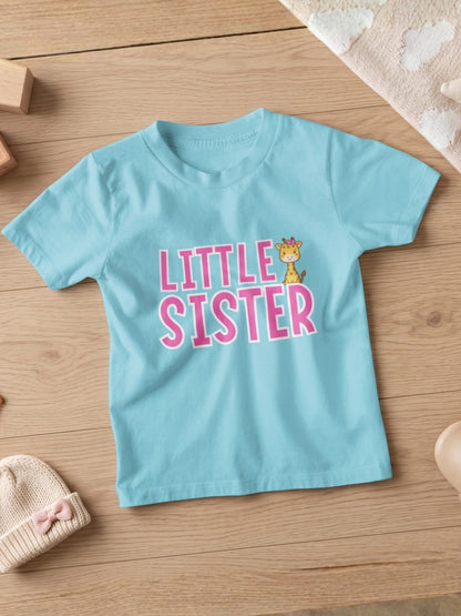 Little Sister Giraffe Print Kids T-shirt